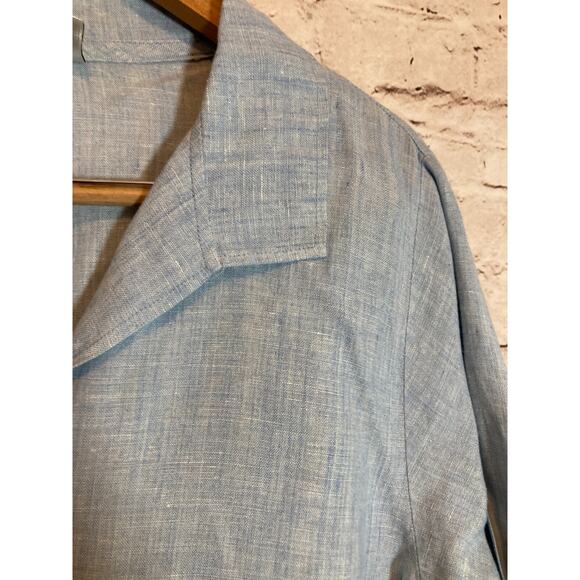 CTC Linens Top Womens XL Icy Blue Lagenlook Tunic Beachy Lightweight Boxy - Picture 4 of 13